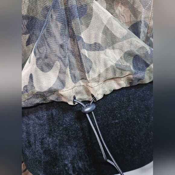 Shinestar Mesh Camoflauge Cropped Half Zip Hoodie Jacket Size M - Picture 5 of 7